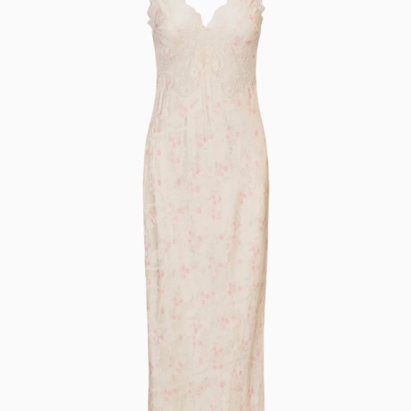 Love Shack Fancy Lace-Trim Floral Dress Mira